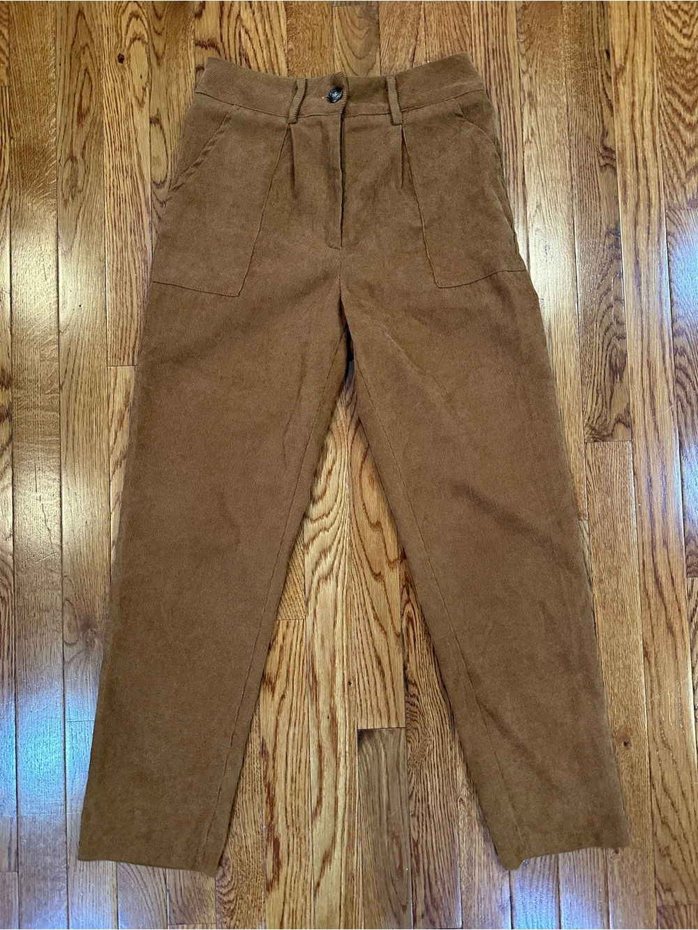 Shein high rise lightweight tan corduroy pants